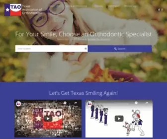 Texasortho.org(The Texas Association of Orthodontists) Screenshot