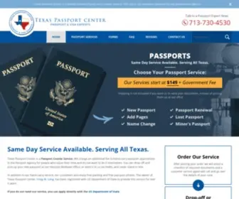 Texaspassportcenter.com(Same Day Expedited Passport & Travel Visas in Houston) Screenshot