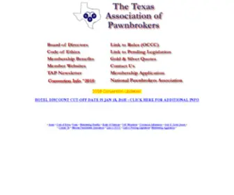Texaspawnbrokers.com(The Texas Association of Pawnbrokers) Screenshot