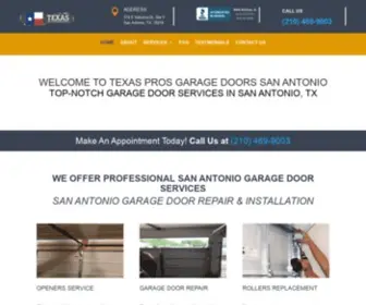 Texasprosgaragedoors.com(Texas Pros Garage Doors of San Antonio) Screenshot