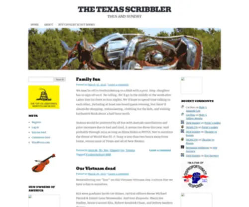 Texasscribbler.com(THE TEXAS SCRIBBLER) Screenshot