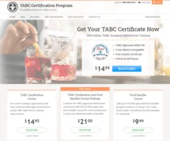 Texassellerserver.com(Get your TABC certificate with this state) Screenshot