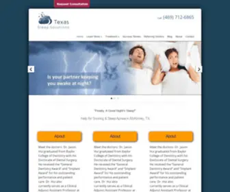 Texassleepsolutions.com(Sleep Apnea Treatment) Screenshot