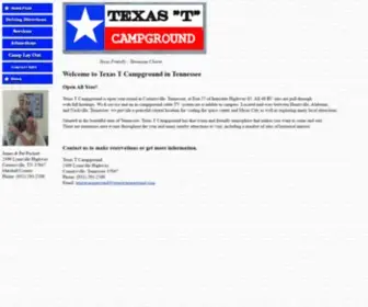 Texastcampground.com(Texas "T" Campground in Tennessee) Screenshot