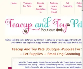 Texasteacups.com(Teacup & Toy Pets Boutique) Screenshot