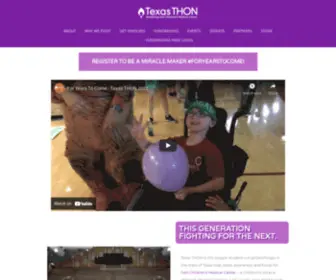 Texasthon.org(Texas THON is a student) Screenshot