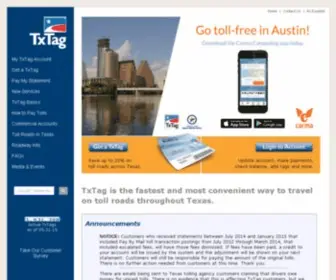 Texastollways.com(Texas Tollways) Screenshot