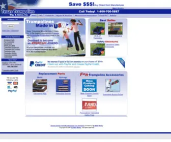 Texastrampolines.net(Texas Trampoline Has New Trampolines for Sale) Screenshot