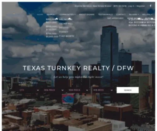 Texasturnkeyrealty.com(Texas Turnkey Realty) Screenshot