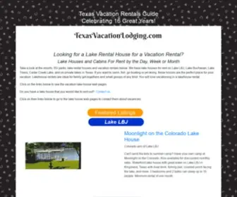 Texasvacationlodging.com(Texas Vacation Rentals) Screenshot