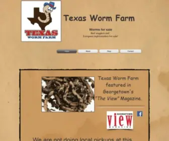 Texaswormfarm.com(Texas Worm Farm) Screenshot