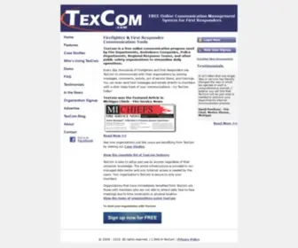 Texcom.com(Firefighter & First Responder Communication Tools) Screenshot