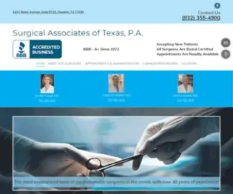 Texheartsurgeons.com(Surgical Associates of Texas P.A) Screenshot