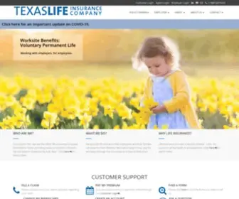 Texlife.com(Texas Life Insurance Company) Screenshot