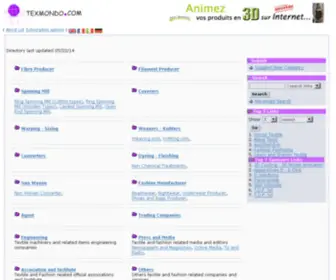 Texmondo.com(Free textile companies and sourcing database) Screenshot