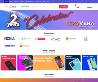 Texovera.com(Online Shopping Site for Mobile Accessaries) Screenshot