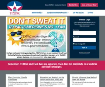 Texpac.org(Texas Medical Association Political Action Commitee) Screenshot