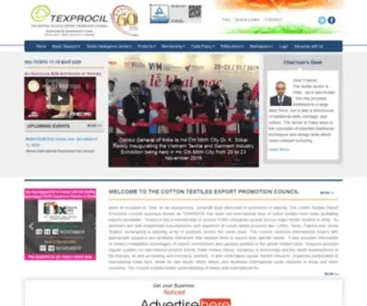 Texprocil.org(The Cotton Textiles Export Promotion Council (TEXPROCIL)) Screenshot