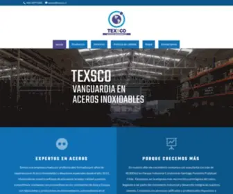 Texsco.cl(Expertos en acero inoxidable) Screenshot