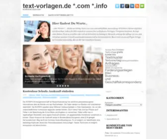 Text-Vorlagen.de(Kostenlose Textmuster und Vorlagen für Briefe) Screenshot