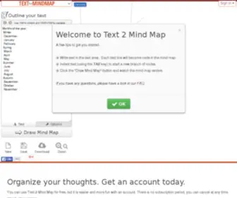 Text2Mindmap.com(Text 2 Mind Map) Screenshot