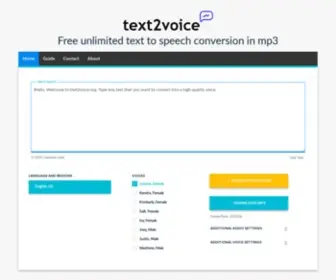 Text2Voice.org(Text 2 Voice) Screenshot