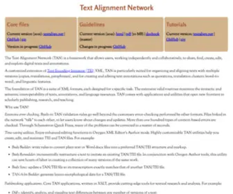 Textalign.net(Text Alignment Network) Screenshot