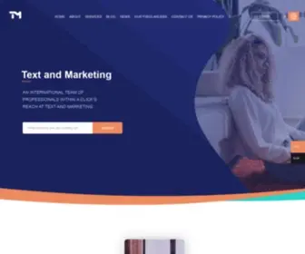 Textandmarketing.com(Text and MarketingText and Marketing) Screenshot