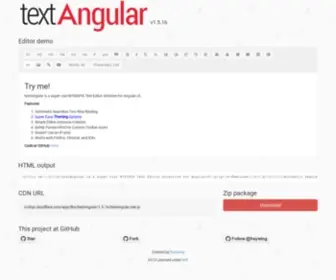 Textangular.com(Lightweight Angular.js) Screenshot