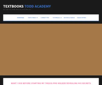 Textbookstoddacademy.com(Todd Dissertation Writing And Editing Academy) Screenshot