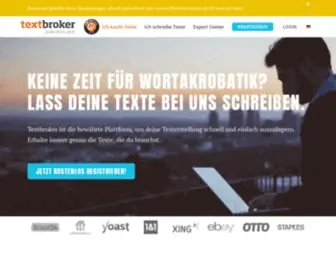 Textbroker.de(Starke Texte schreiben lassen zu jedem Thema) Screenshot