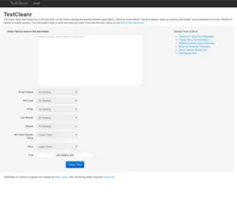 Textcleanr.com(Text Cleaner Tool) Screenshot