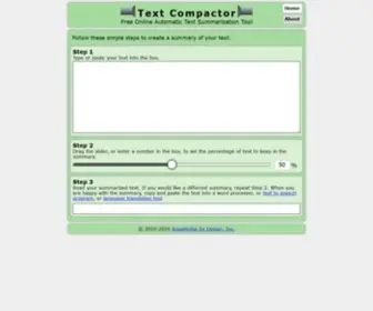 Textcompactor.com(Text Compactor) Screenshot