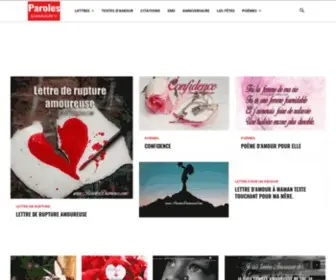 Textedamour.com(Textes d'amour) Screenshot