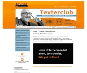 Texterclub.de(Texterseminare und besserer Content vom Marktführer) Screenshot