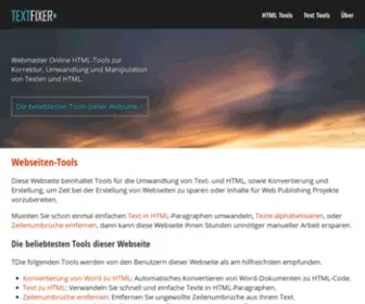 Textfixer.de(Webmaster Online HTML) Screenshot