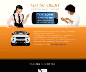 Textforcredit.ca(Text for Credit Bad credit cars loans by Phone) Screenshot