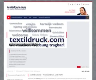 Textildruck.com(Textildruckerei für Transferdruck & mehr) Screenshot