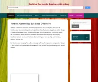 Textilesgarmentsbusinessdirectory.com(Textiles Garments Business Directory) Screenshot