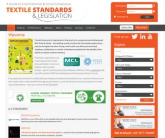 Textilestandards.com(Textile Standards) Screenshot