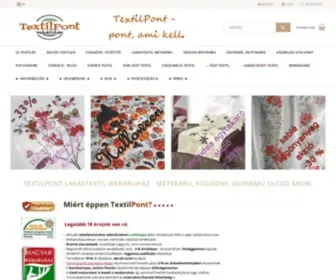 Textilpont.hu(TextilPont Lakástextil Webáruház Budapest) Screenshot