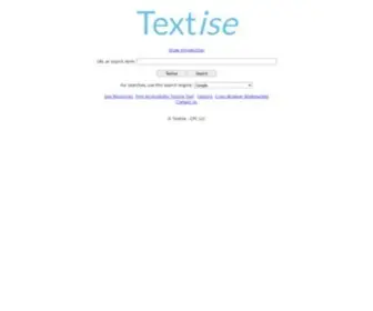 Textise.net(Text-Only and Accessibility Tools) Screenshot