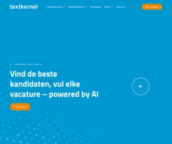 Textkernel.nl(AI recruitmentsoftware) Screenshot
