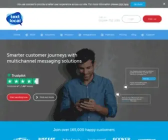 Textlocal.com(Bulk SMS Marketing Service for Business) Screenshot