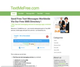 Textmefree.com(Free SMS Text Messaging Services) Screenshot