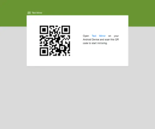 Textmirrorapp.com(Text Mirror) Screenshot