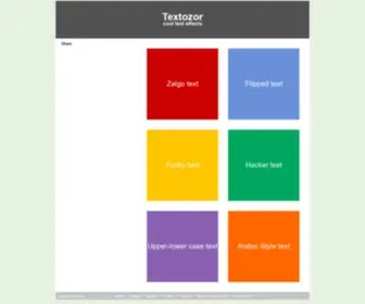Textozor.com(Cool text generator) Screenshot