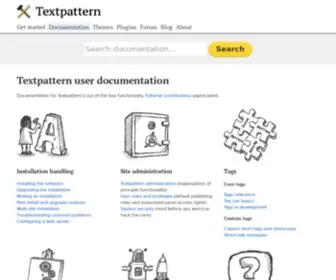 Textpattern.net(Textpattern CMS user documentation) Screenshot