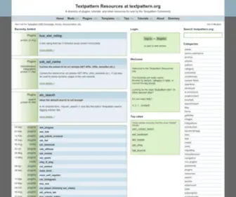 Textpattern.org(Textpattern Resources) Screenshot