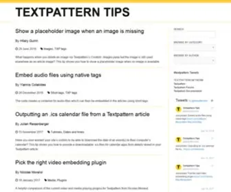 Textpattern.tips(Textpattern Tips) Screenshot